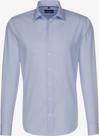 Coupe slim Chemise business SEIDENSTICKER en bleu : devant