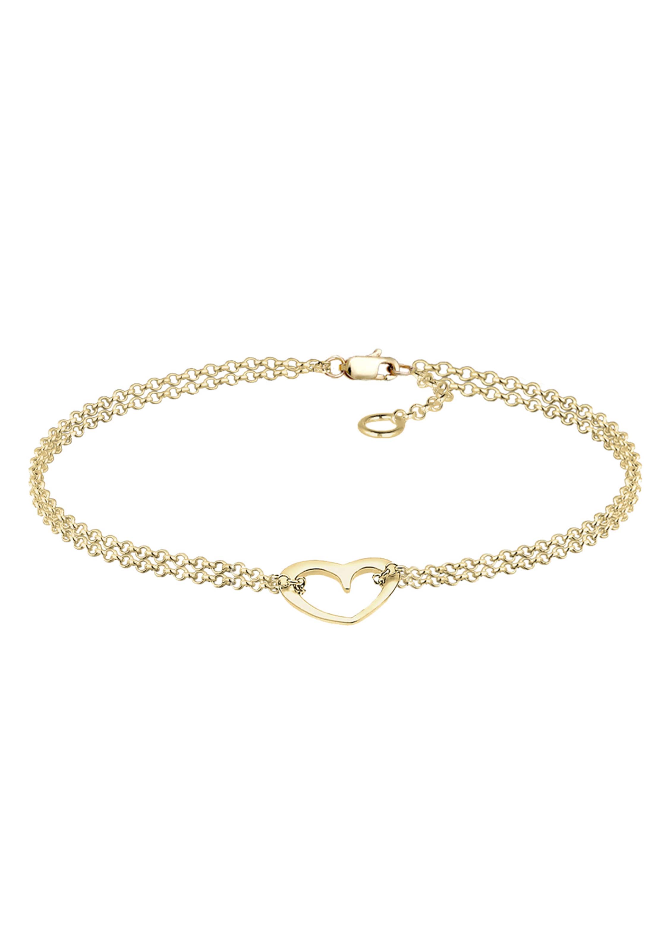 Bracelet 'Herz' ELLI PREMIUM en or : devant