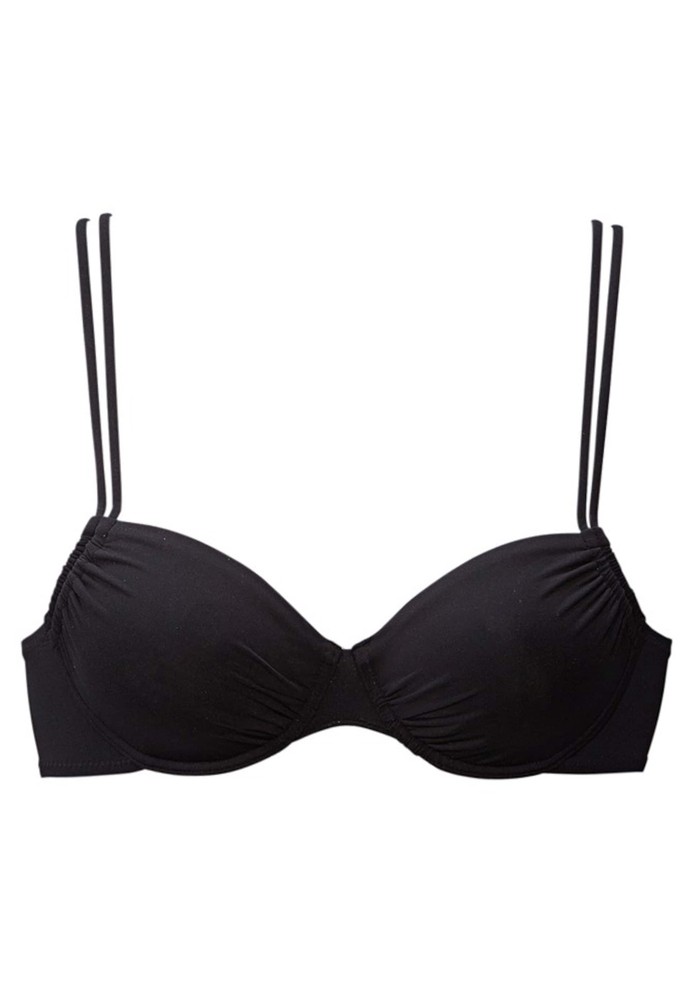 BUFFALO regular Τοπ μπικίνι 'Happy' σε μαύρο: μπροστά