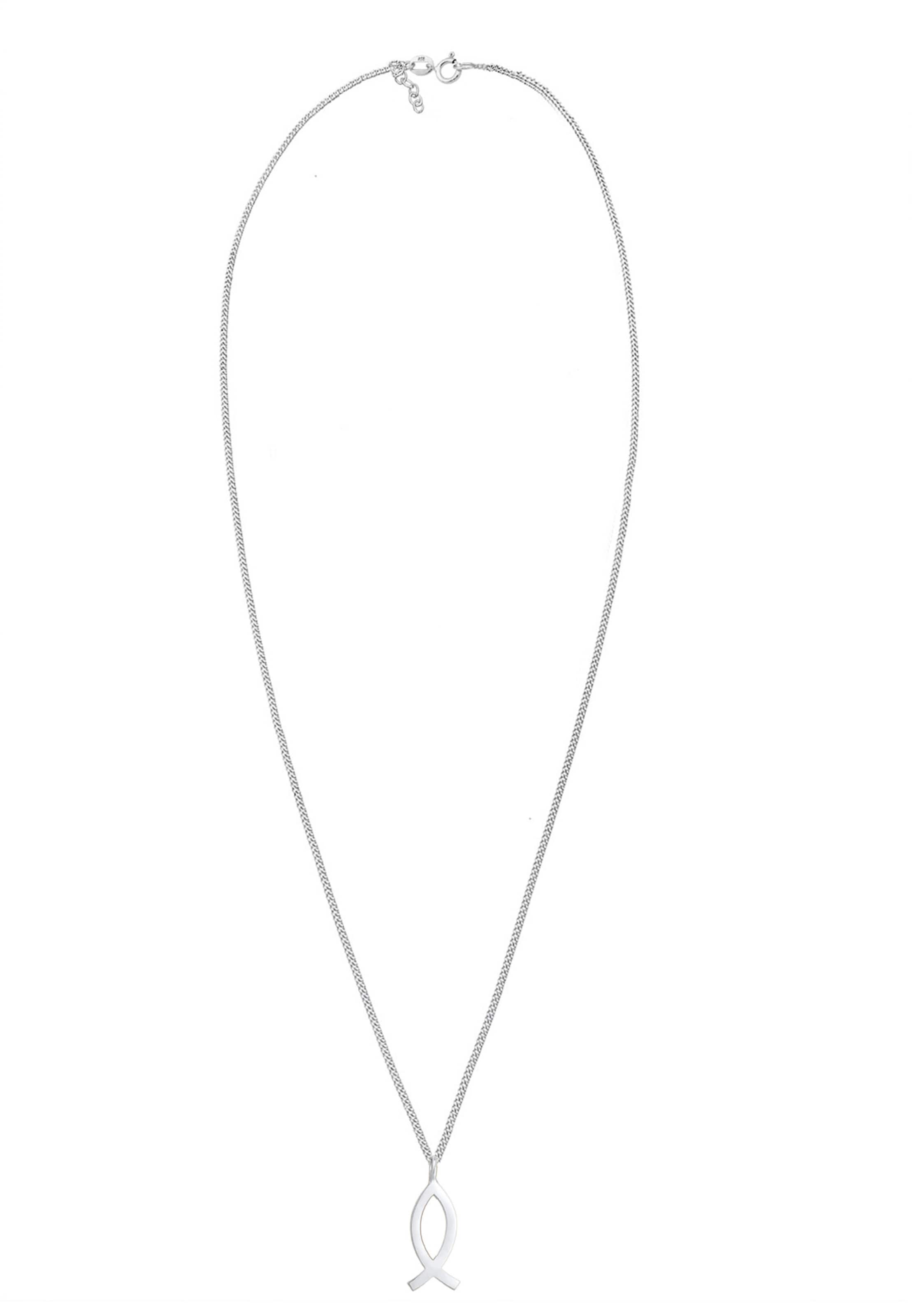 ELLI Halskette Fisch in Silber: Vorderseite