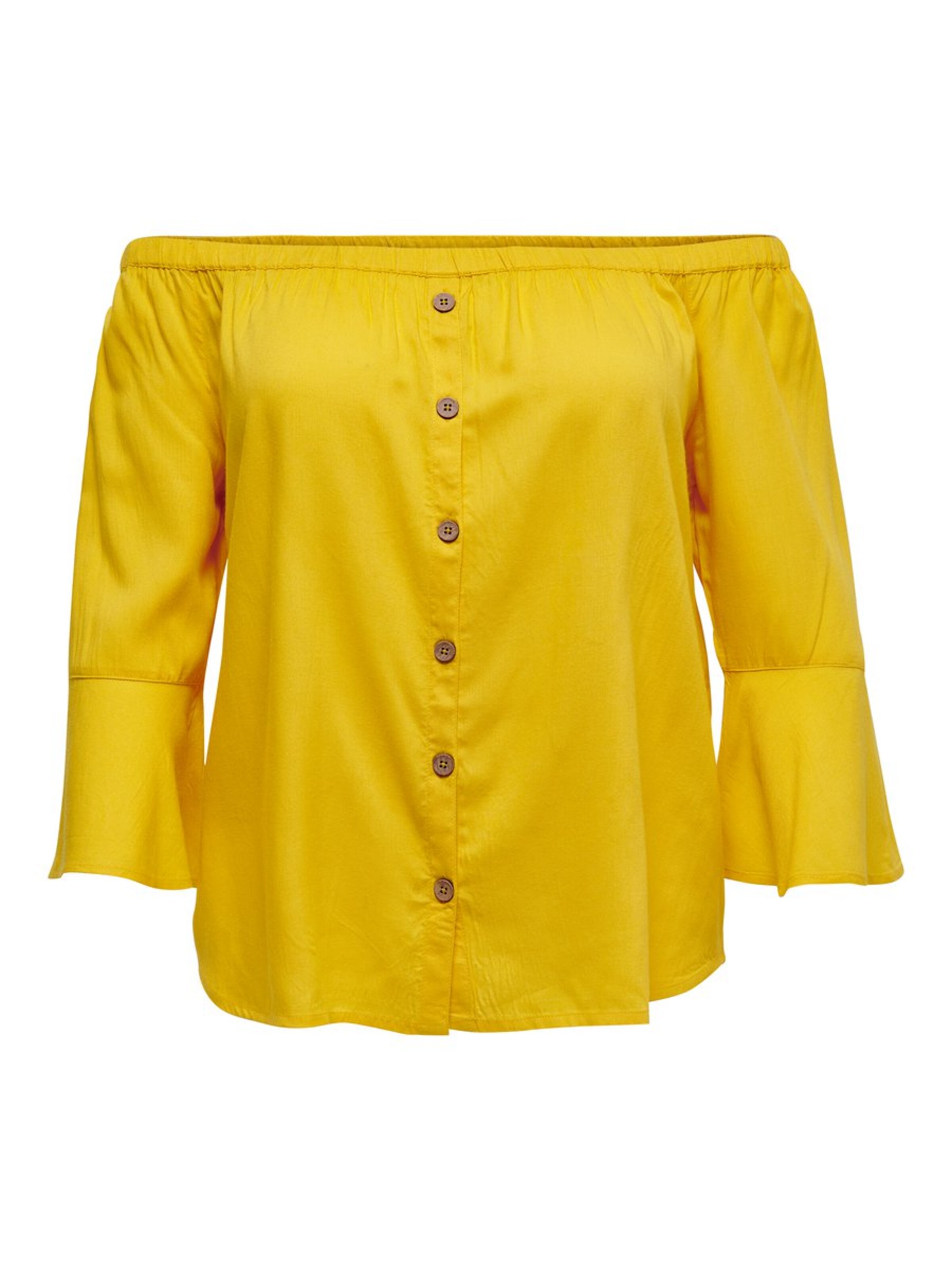 ONLY Carmakoma - Shirt 'Sunny' in de kleur Geel