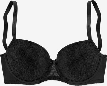 LASCANA T-shirt Bra in Black: front