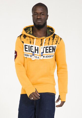 PLUS EIGHTEEN Sweatshirt in Geel: voorkant