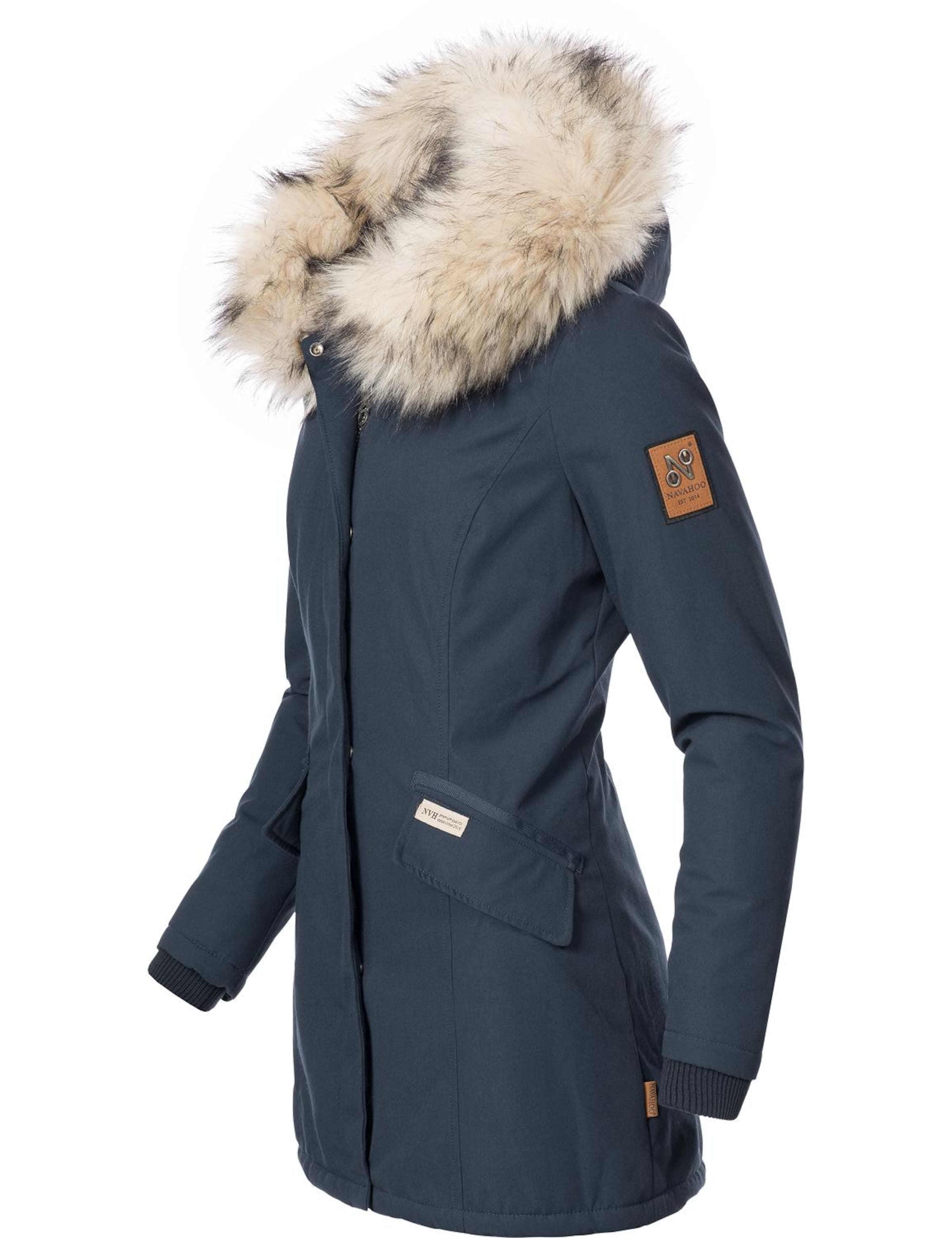 Cappotto invernale 'Cristal' di NAVAHOO in blu