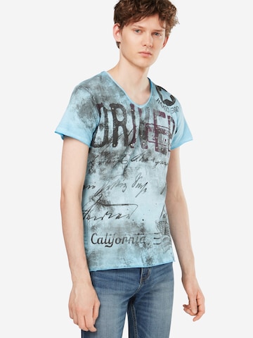 Key Largo T-Shirt 'Driving' in Blau: predná strana