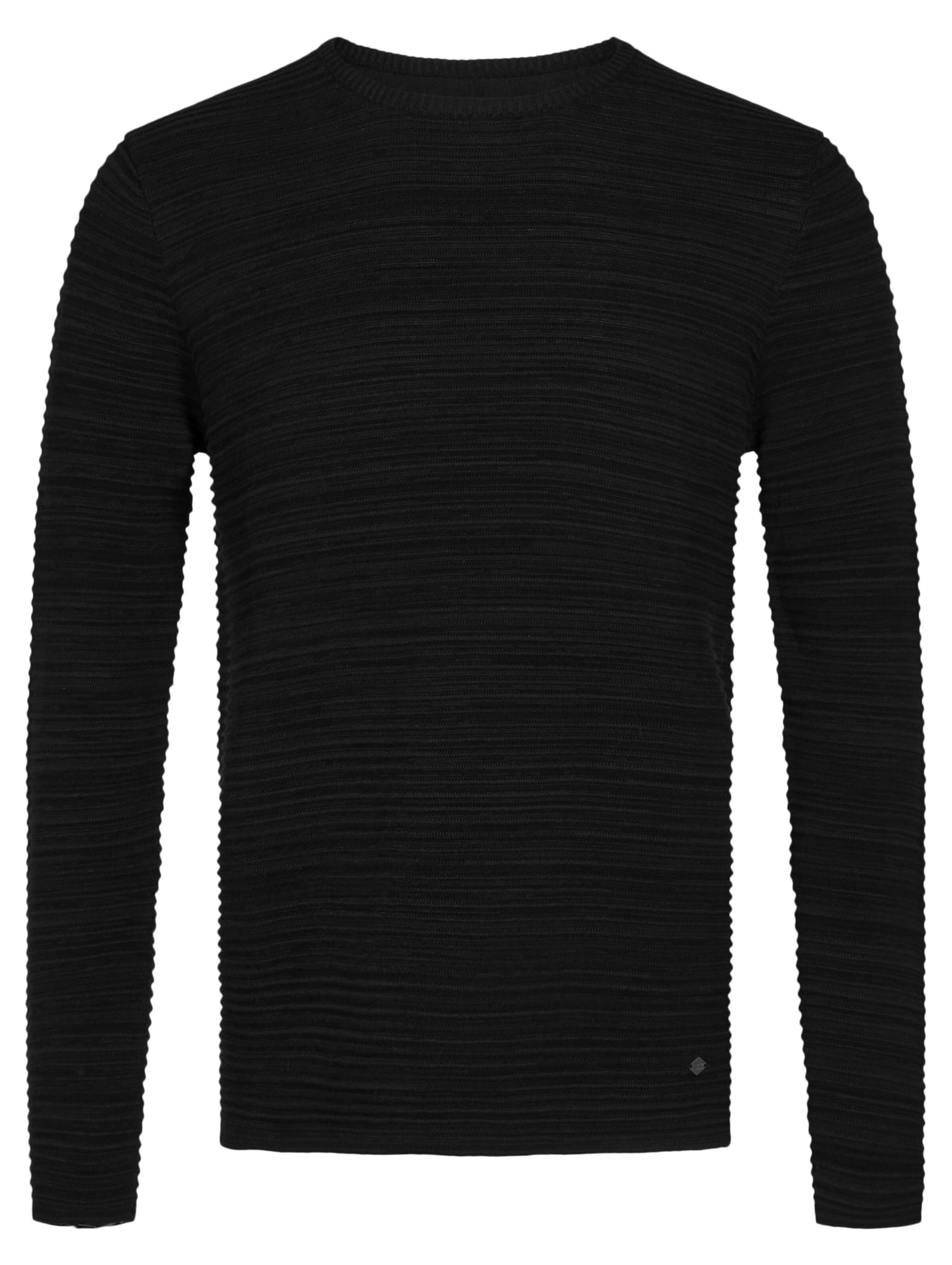 !Solid Trui &#x27;Struan&#x27; in Zwart: voorkant