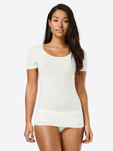 Maglietta intima di SCHIESSER in bianco: frontale
