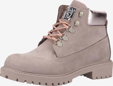 Darkwood Lace-Up Ankle Boots in Grey: front