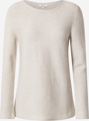 TOM TAILOR Pullover in Beige: front