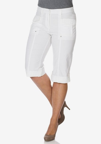 SHEEGO Regular Pants in White: front