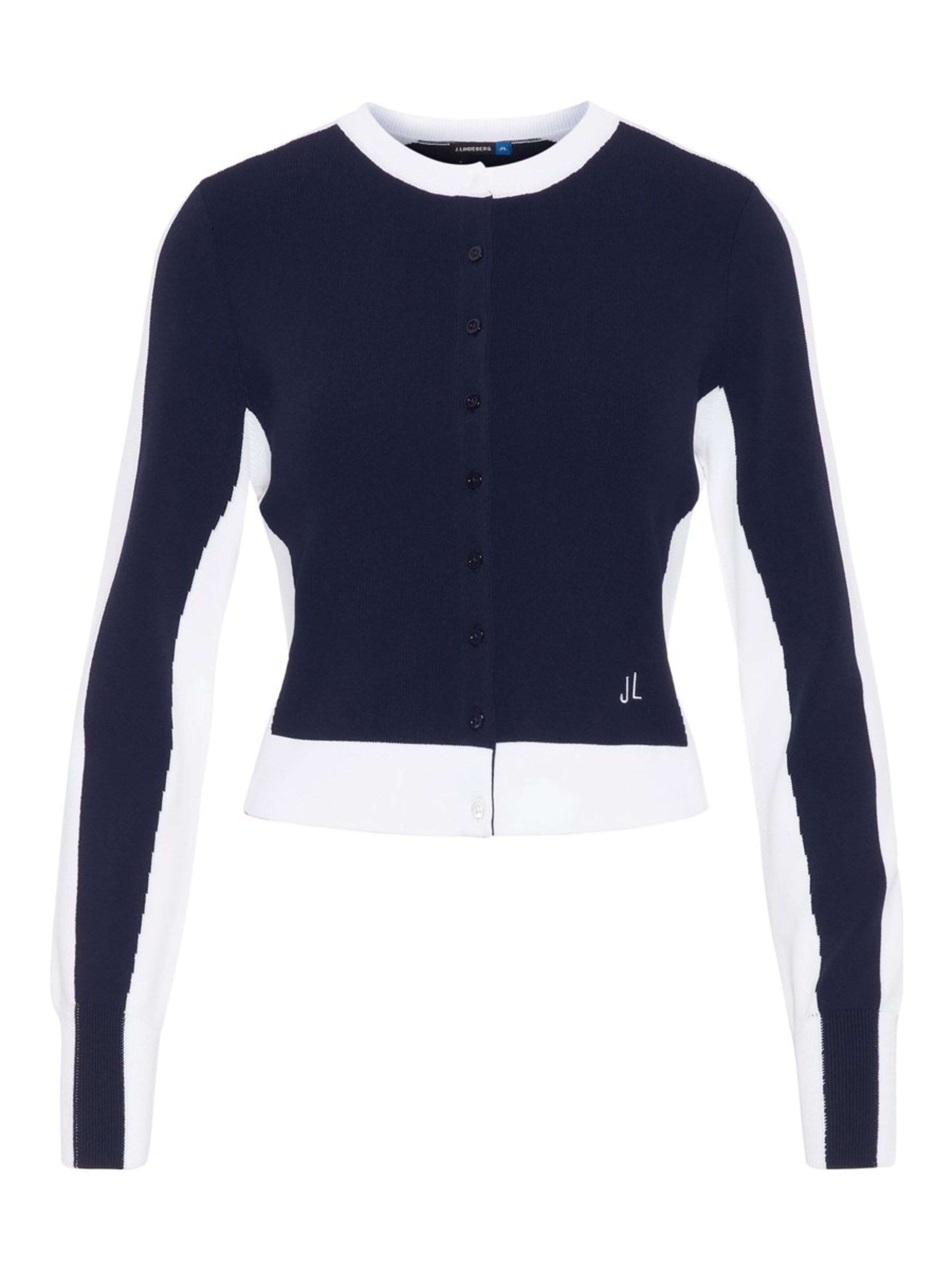 J.Lindeberg - Gebreid vest 'Melody Midlayer' in de kleur Navy