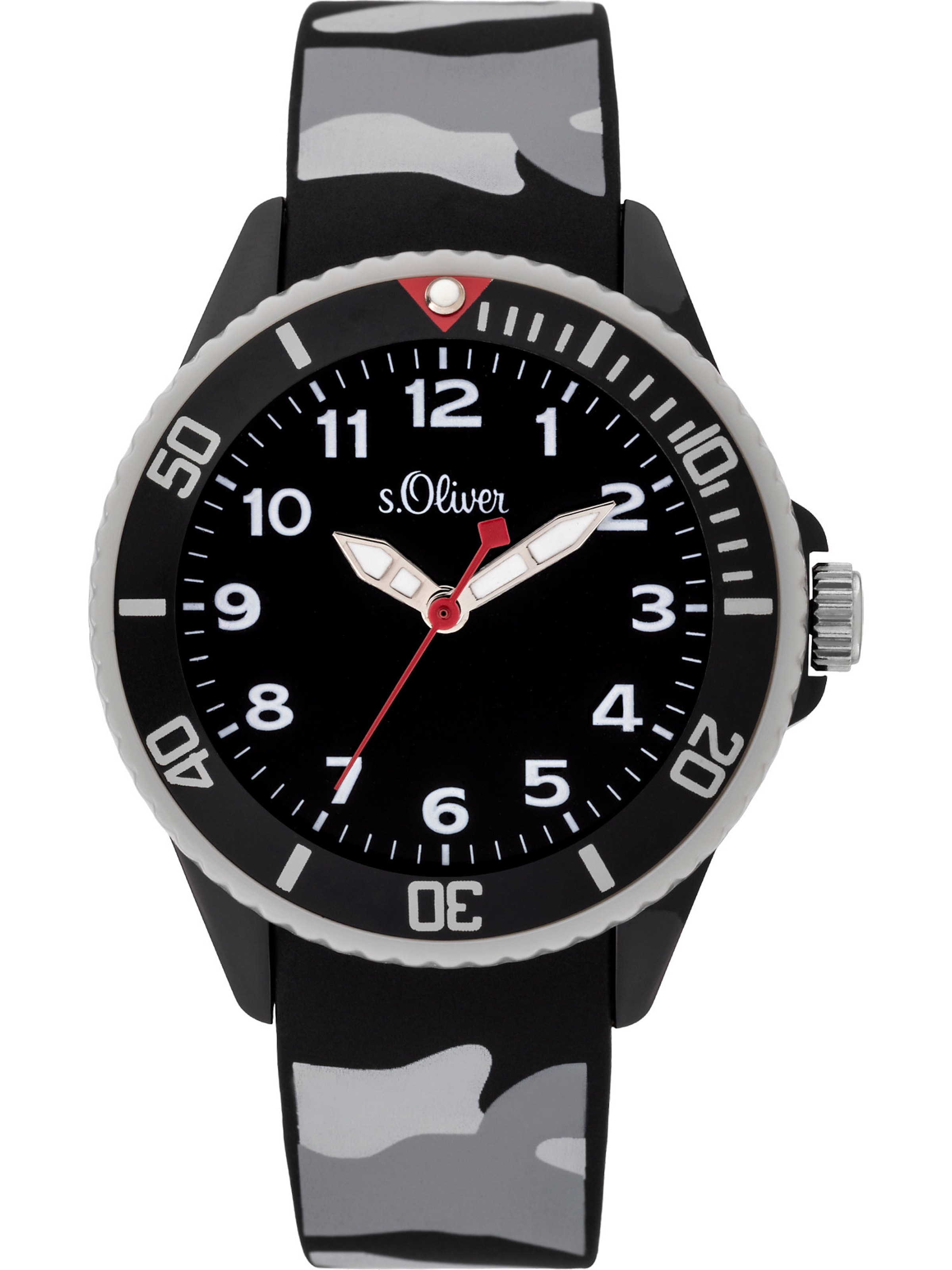 s.Oliver Watch in Black: front