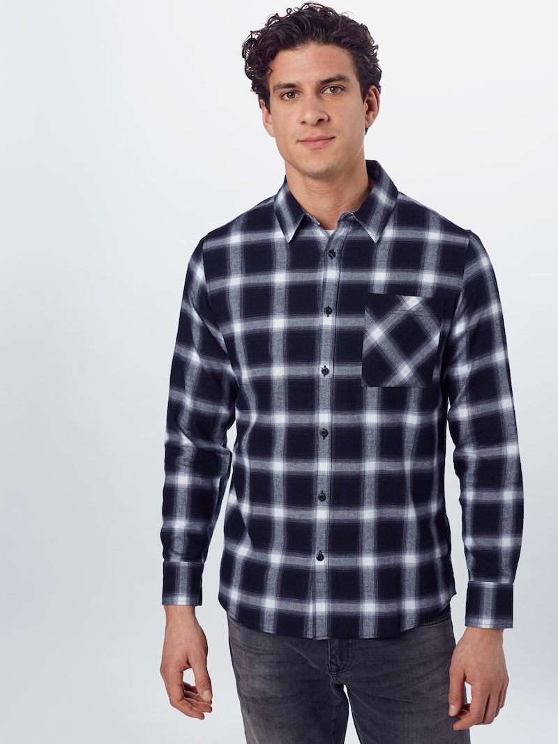 Button-up Shirts Urban Classics Checked shirts Black