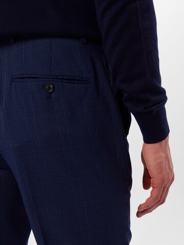 Coupe slim Pantalon à plis BURTON MENSWEAR LONDON en bleu