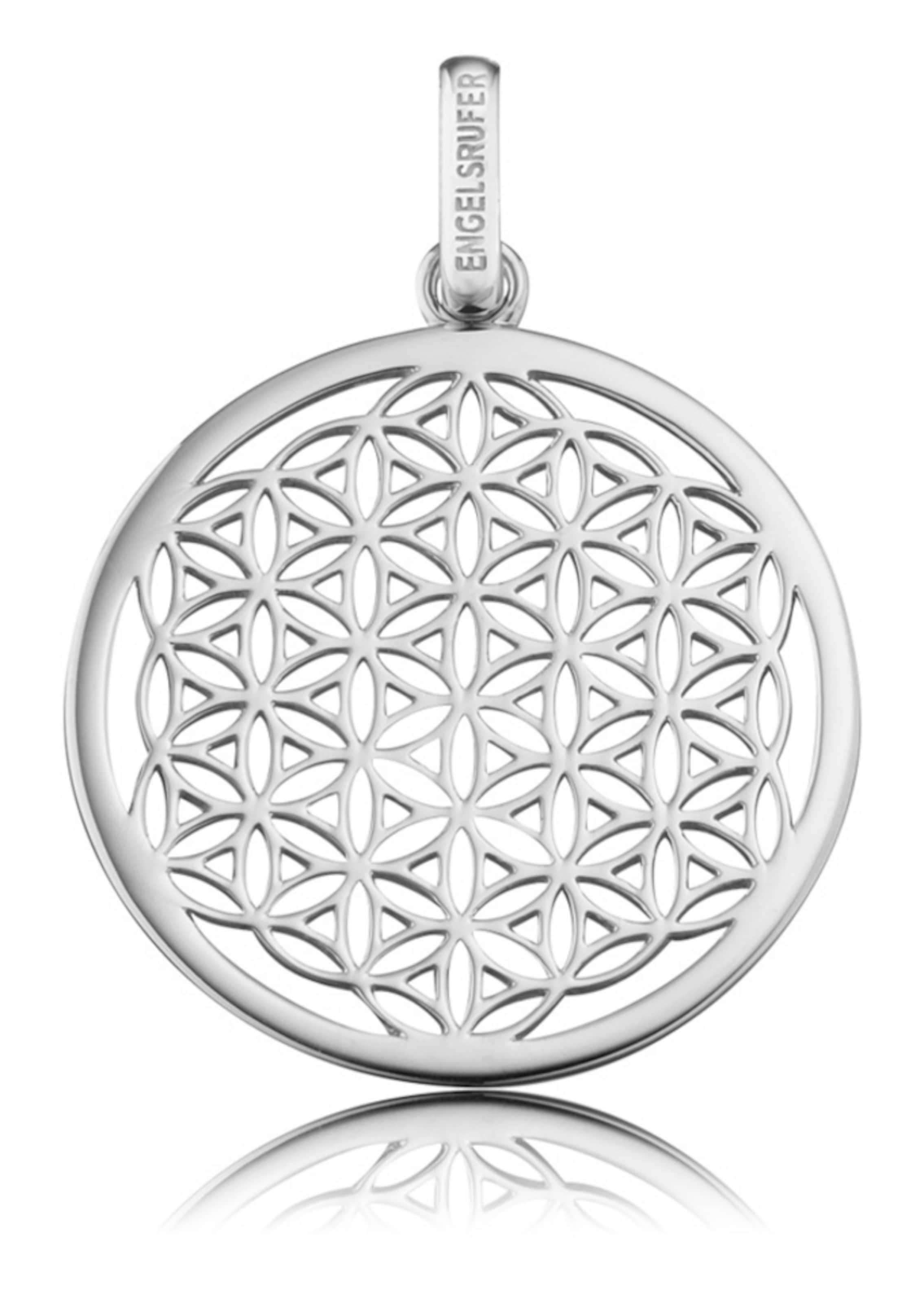 Engelsrufer Anhänger 'Lebensblume' in Silber: Vorderseite