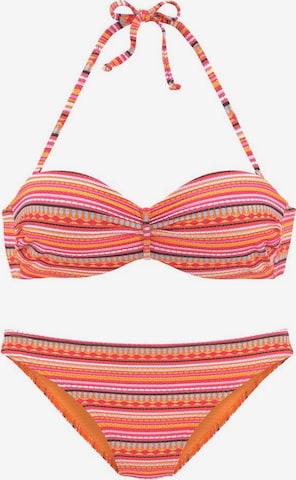 oranžs LASCANA Bandeau Bikini: no priekšpuses