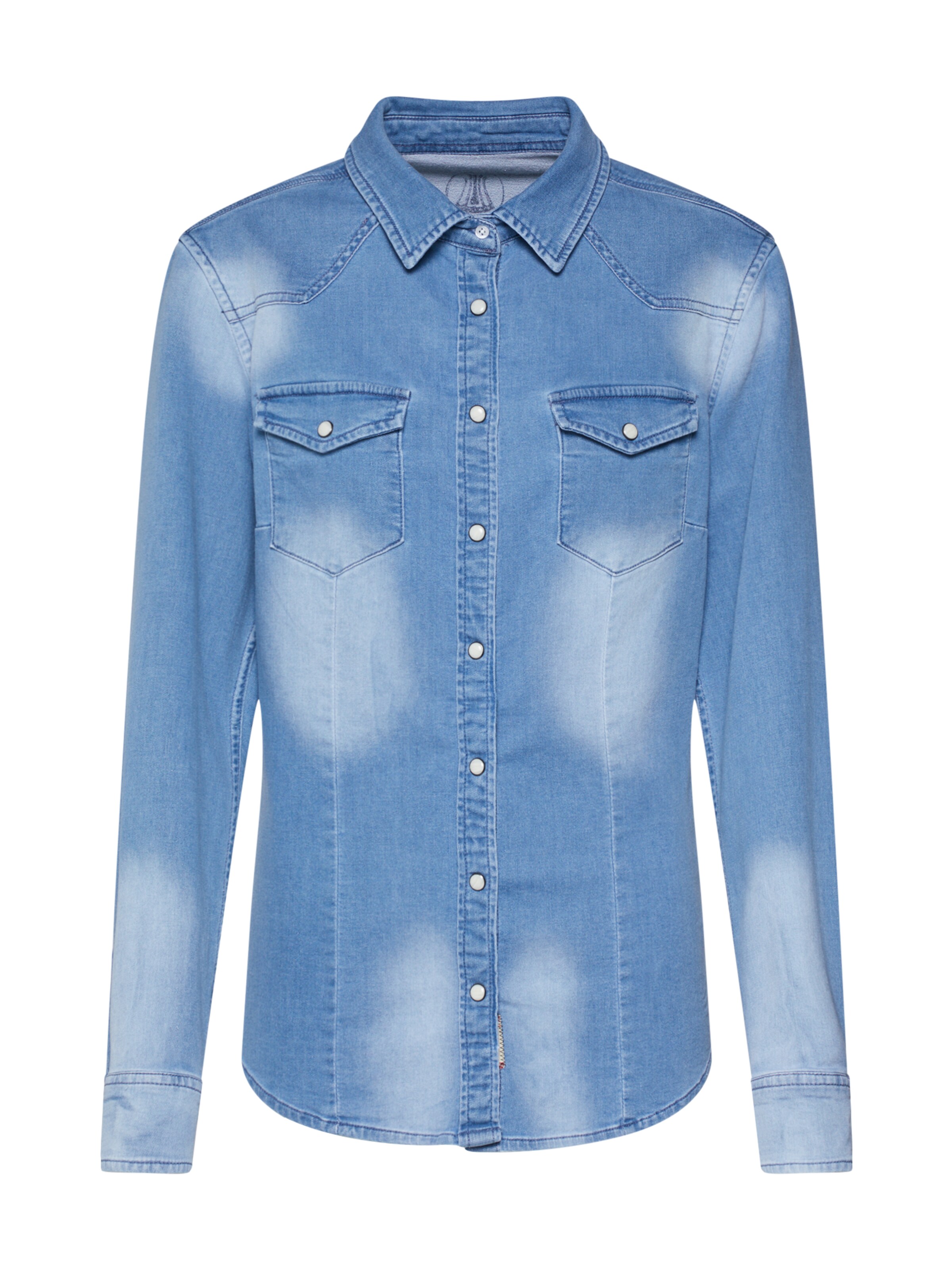 Herrlicher - Blouse 'Lilien' in de kleur Lichtblauw