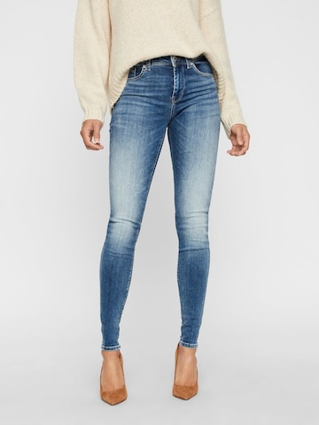 VERO MODA Skinny Jeans 'Lux' in Blauw: voorkant