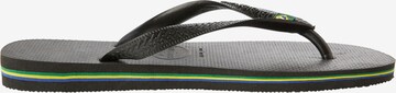 HAVAIANAS T-Bar Sandals 'Brasil' in Black: side