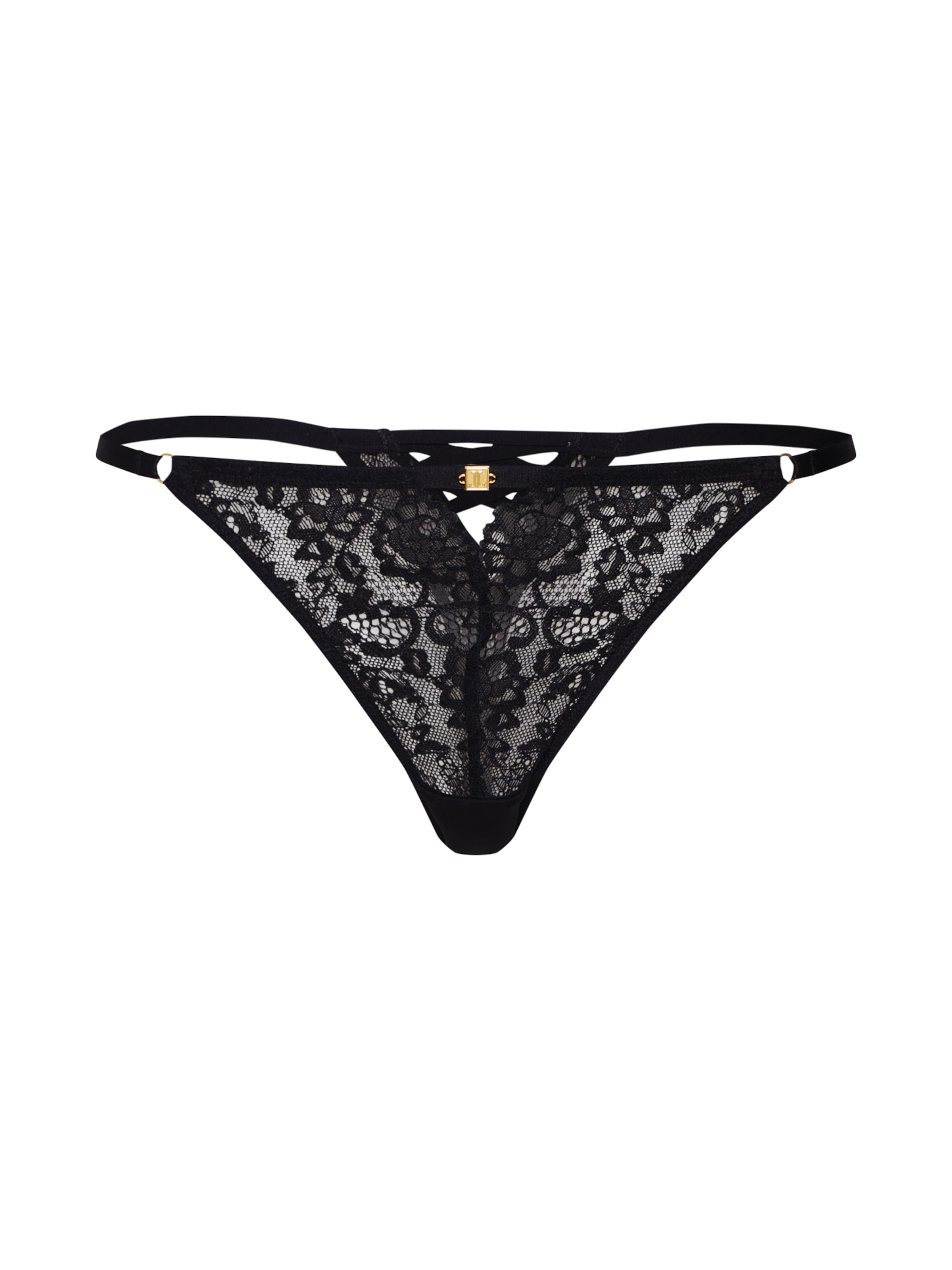 LASCANA String in Zwart: voorkant