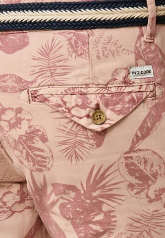 INDICODE JEANS Regular Pants 'Curtain' in Pink