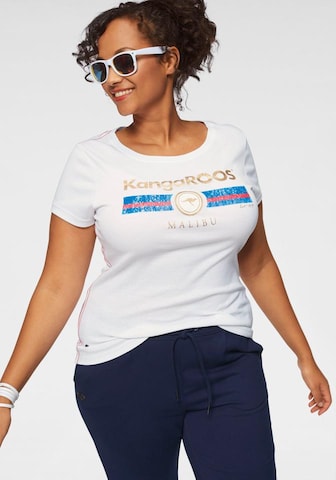 T-shirt KangaROOS en blanc : devant