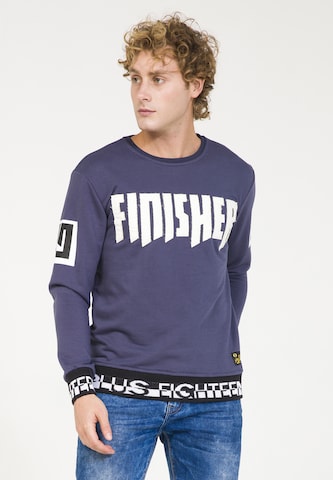 Sweat-shirt PLUS EIGHTEEN en violet : devant