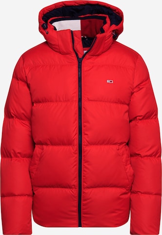 Coupe regular Veste d’hiver Tommy Jeans en rouge : devant