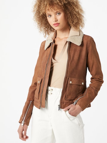Maze Between-season jacket in Brown: front