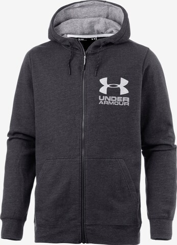 UNDER ARMOUR Sportsweatjacke in Grau: predná strana