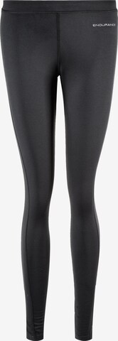 ENDURANCE Skinny Workout Pants 'Zenta' in Black: front