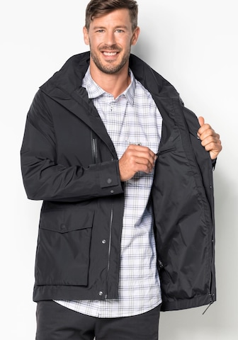 JACK WOLFSKIN Funktionsjacke 'BRIDGEPORT' in Grau