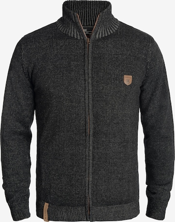 INDICODE JEANS Knit Cardigan 'Andy' in Black: front