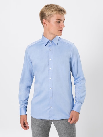 Slim fit Camicia business 'Level 5' di OLYMP in blu: frontale