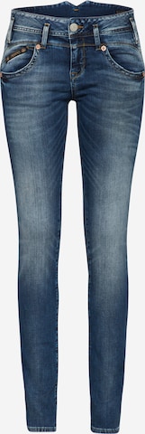 Herrlicher Slimfit Jeans 'Pearl Slim Denim Stretch' in Blauw: voorkant