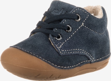 LURCHI First-Step Shoes in Blue: front