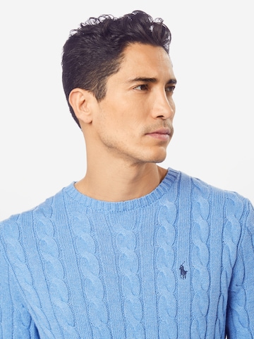 Coupe regular Pull-over 'LS DRIVER CN-LONGSLEEVE-SWEATER' Polo Ralph Lauren en bleu
