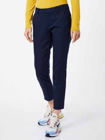 s.Oliver Slim fit Trousers with creases in Blue: front