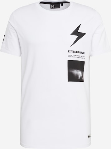 Hailys Men Regularny krój Koszulka 'Flash' w kolorze biały: przód