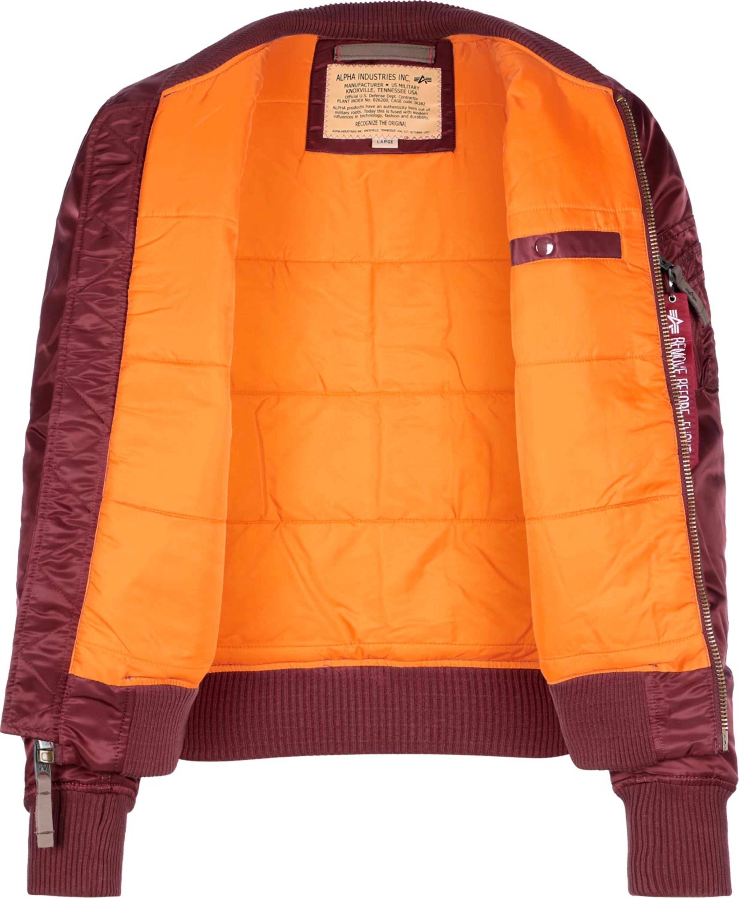 ALPHA INDUSTRIES Átmeneti dzseki 'MA-1 VF 59' - piros