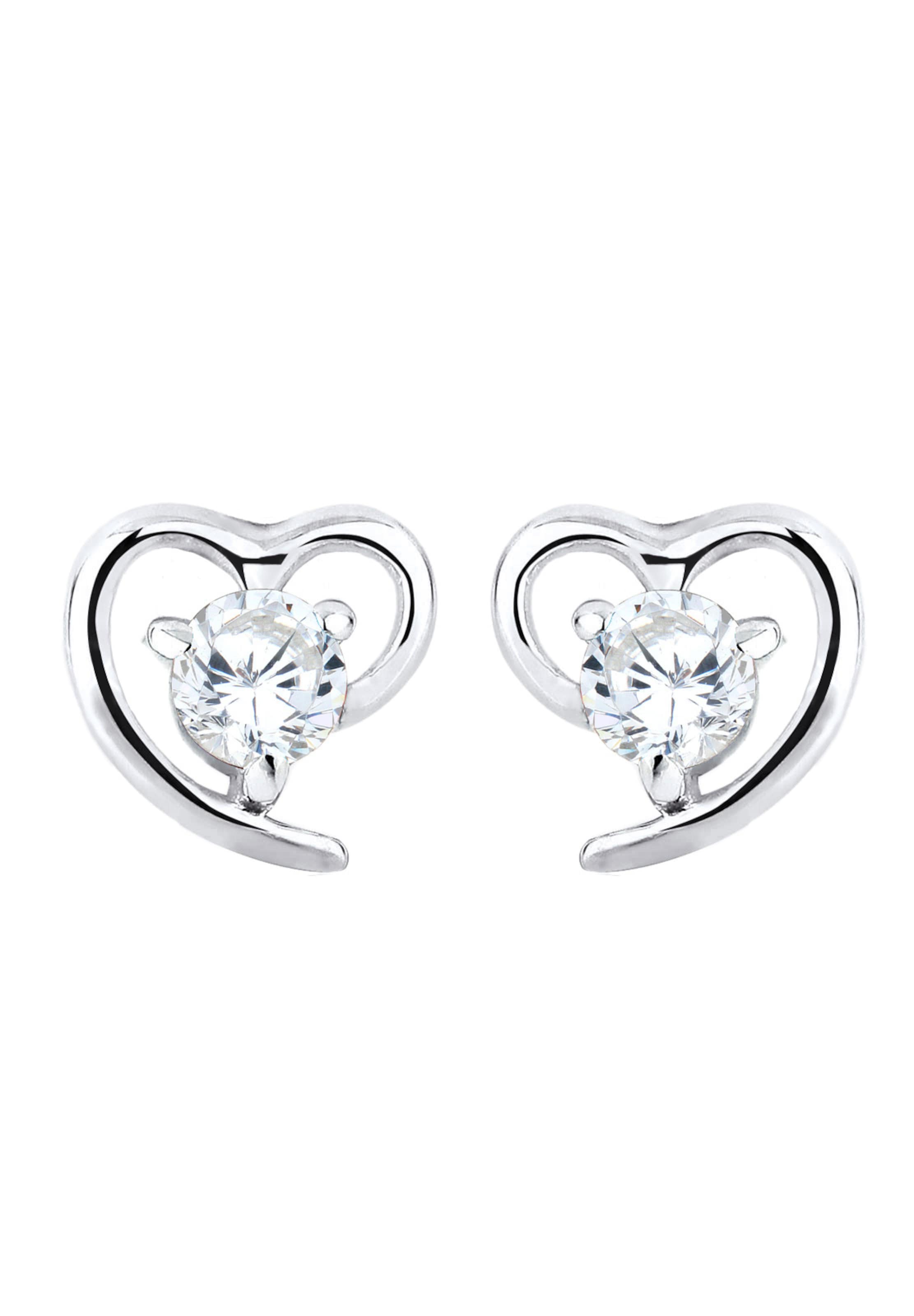 ELLI Ohrringe 'Herz' in Silber