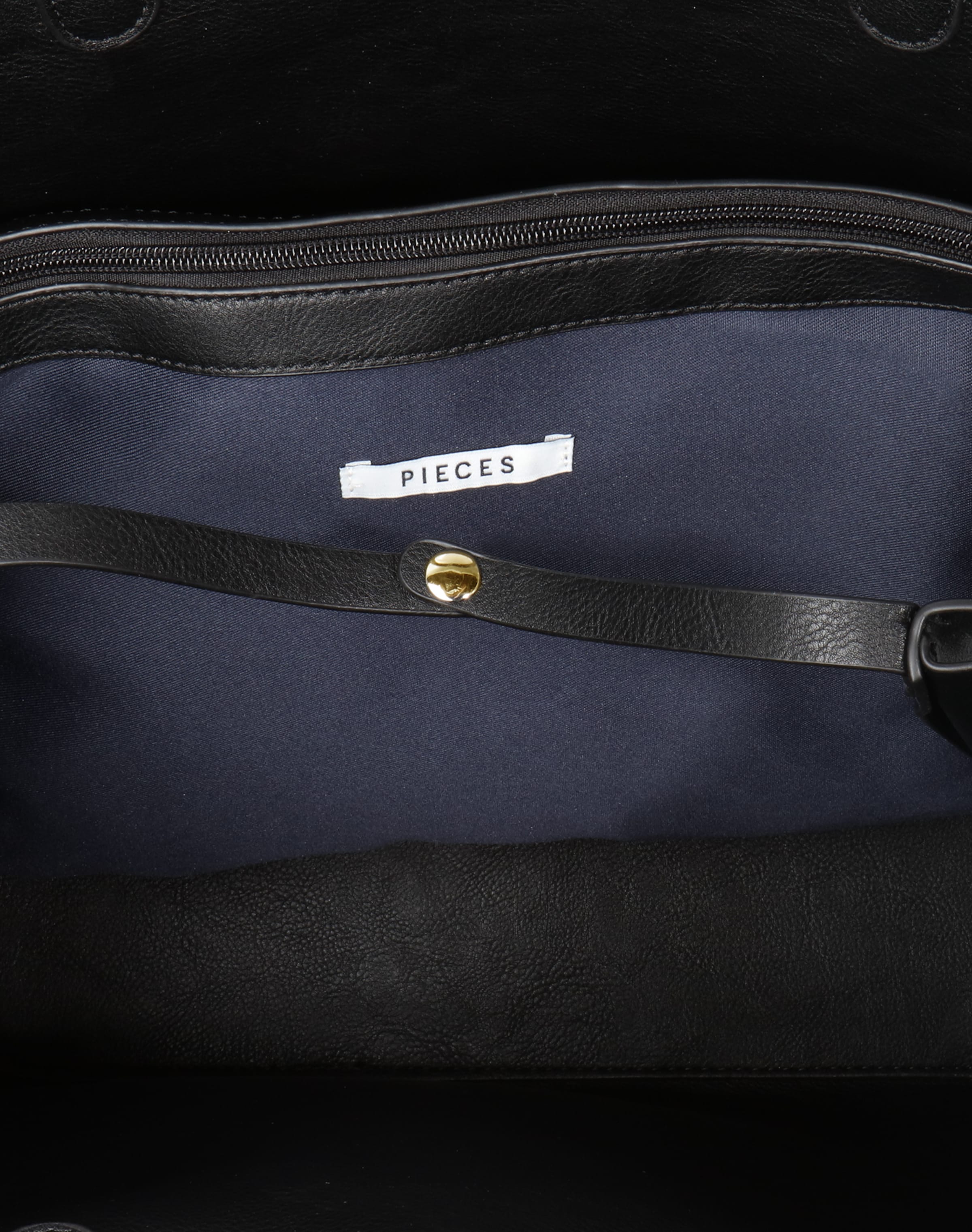 PIECES "Чанта тип ""Shopper""" в черно: отгоре