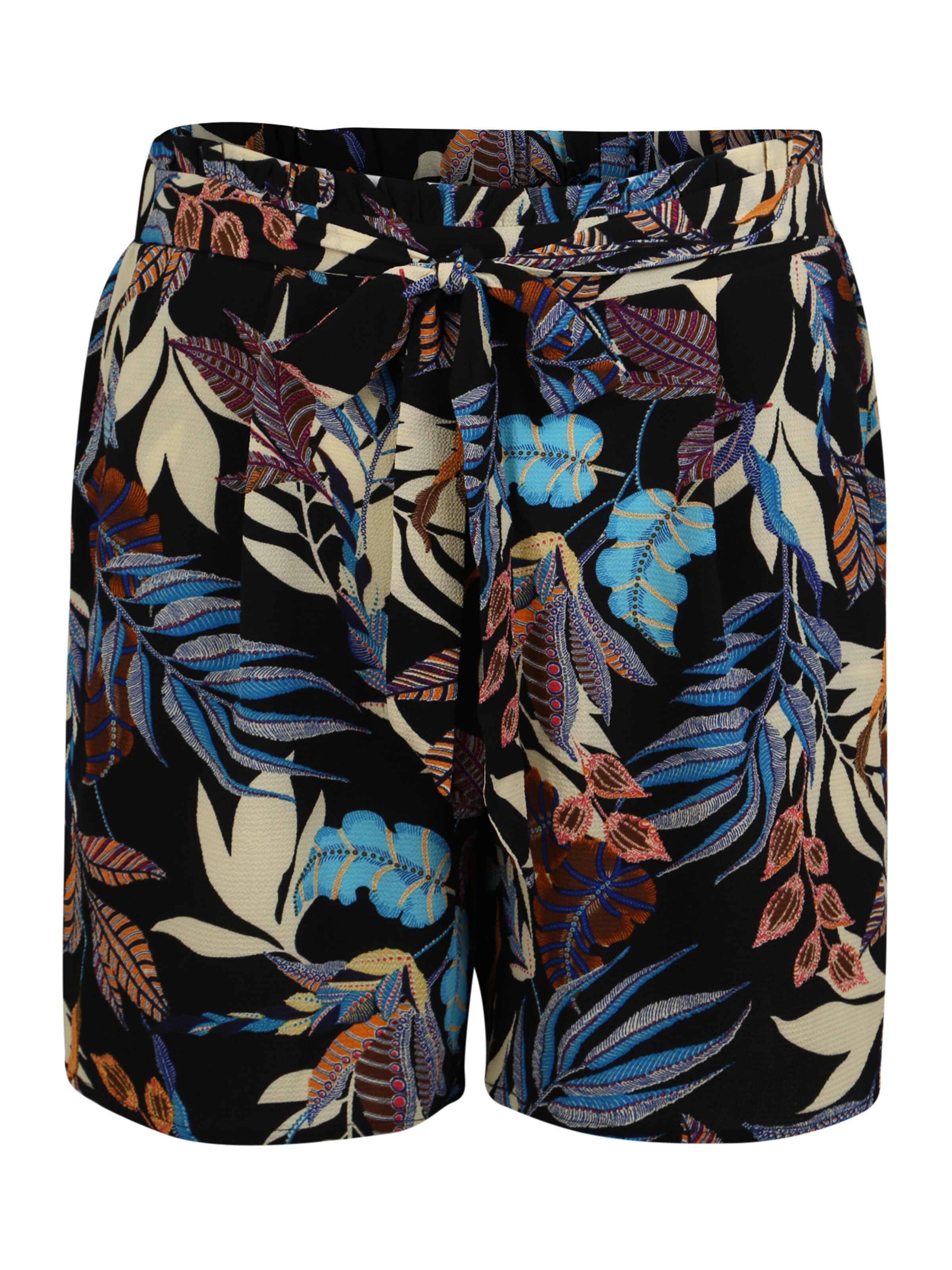 ONLY Carmakoma - Broek 'carLUX SAINT PAPERBAG SHORTS' in de kleur Zwart
