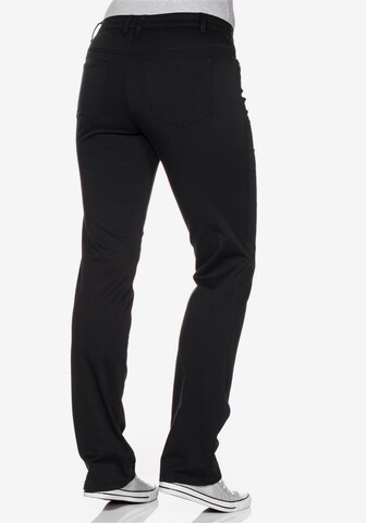 SHEEGO Regular Basic Stretch-Hose "Die Gerade" in Schwarz