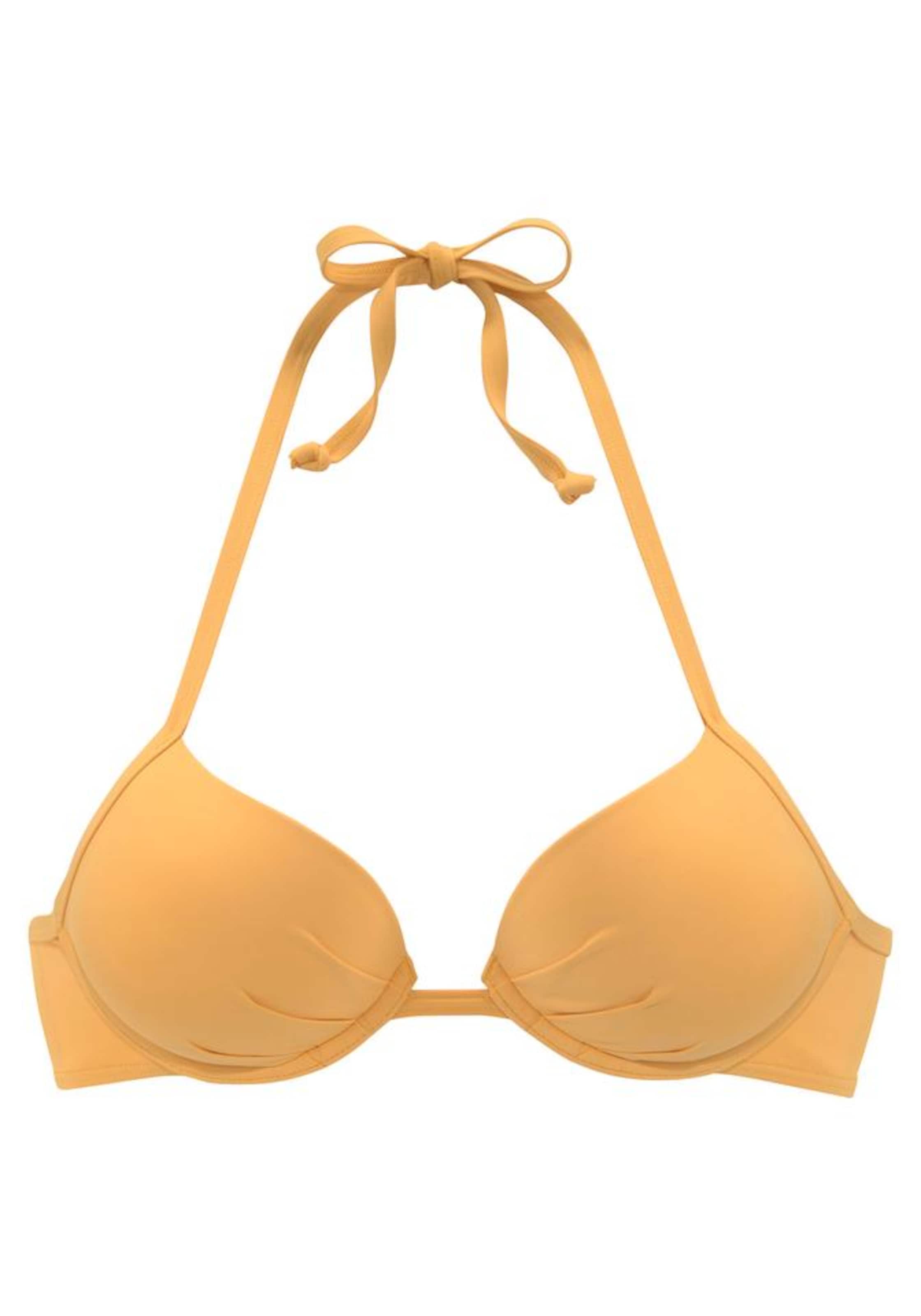 s.Oliver Push-up Bikinitop 'Rome' in Gelb: Vorderseite