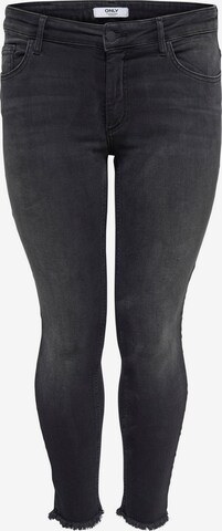 ONLY Carmakoma Skinny Jeans in Zwart: voorkant