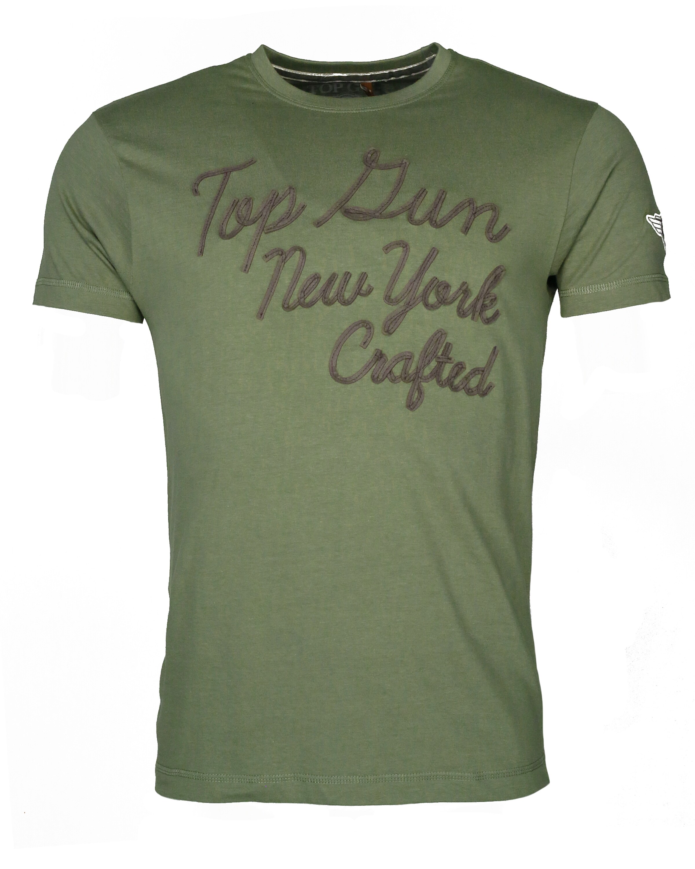 TOP GUN Shirt 'New York' in Groen: voorkant