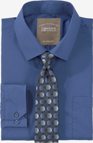 Man's World Regular Fit Businesshemd in Blau: predná strana