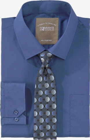 Man's World Regular Fit Businesshemd in Blau: predná strana