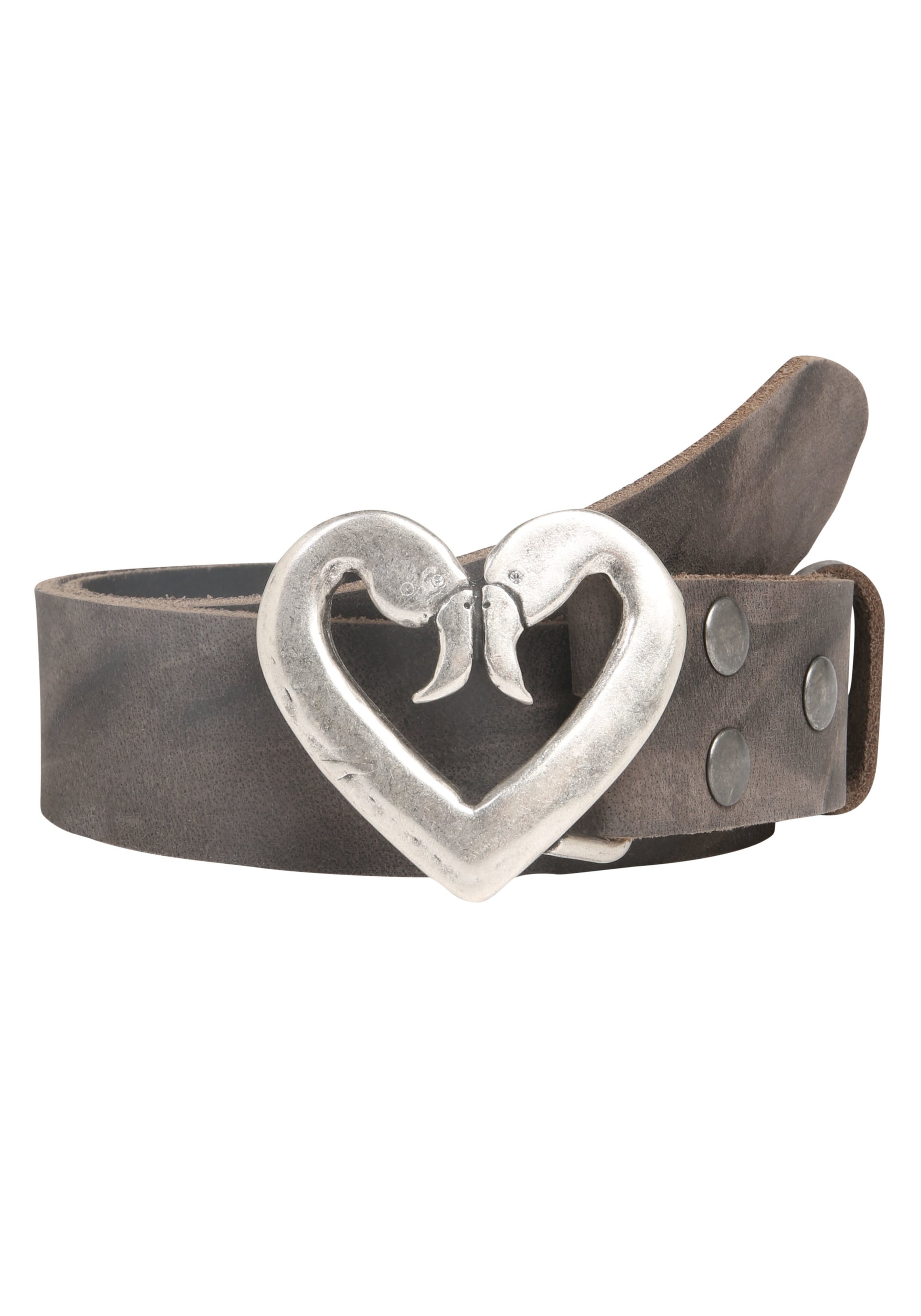 RETTUNGSRING by showroom 019° Ledergürtel in Grau: Vorderseite